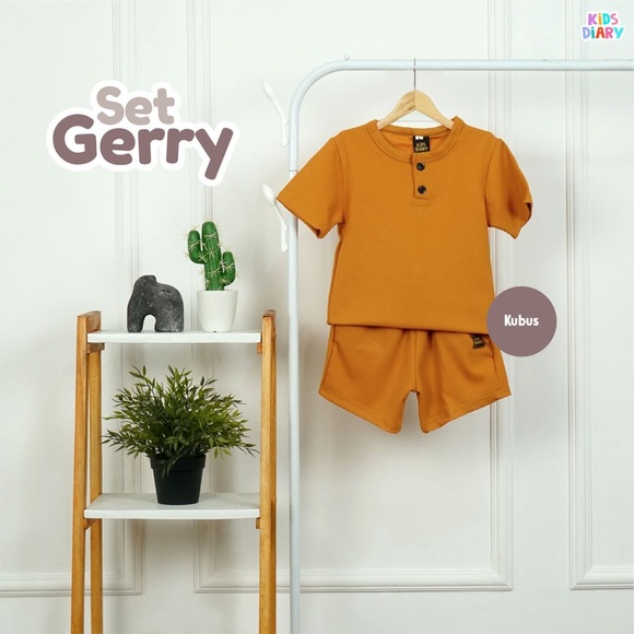 kids diary Other - Orange Brown Shirt Short One Set Baby Boy Girl Todder Size 4T 5T 10T